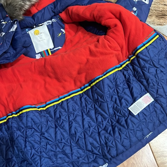 Mini Boden Cosy Waterproof Parka
Starboard Blue Space. New damage. Sz 11-12 BB - Picture 7 of 7